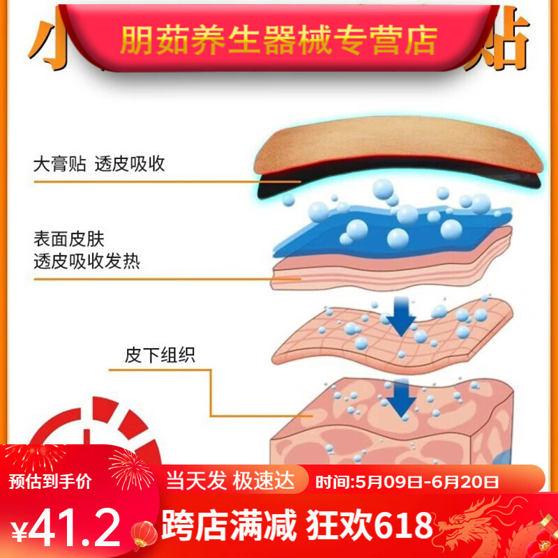 小腿肌肉酸痛贴适用于肌肉扭伤小腿抽筋疼活动受限穴位压力贴 【单盒