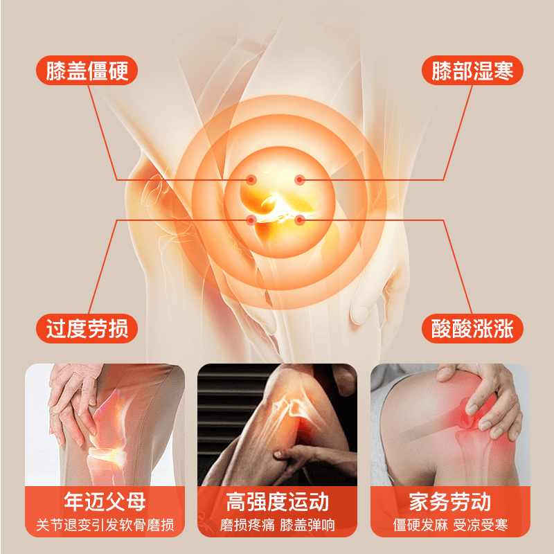 爱教授膝盖理疗仪电加热护膝保暖膝关节炎按摩腿部按摩器老寒腿艾草热敷