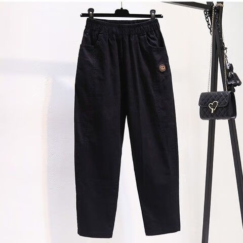 恪信肥胖女人时尚显瘦的大码女装特大码胖mm300斤夏季宽松休闲裤新款