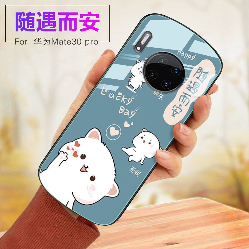 华为mate30pro手机套,华为手机套大全图片 【精选】华为mate30pro手机壳女椭圆玻璃盾牌mate30手机套软边弧形防