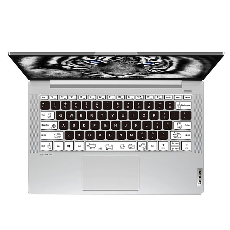 御密达 适用于联想小新Pro14 2023彩绘键盘膜 14英寸笔记本电脑屏幕膜钢化膜可爱卡通键盘垫 百态猫咪 键盘膜 联想小新Pro14
