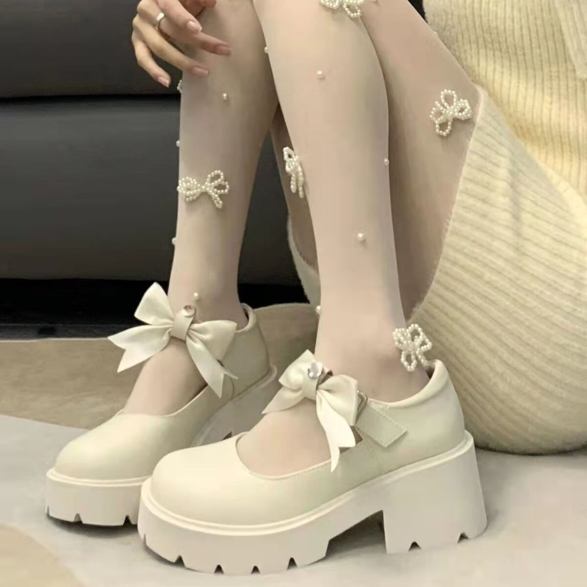 守图lo鞋lolita鞋jk小皮鞋少女学生大头猪腰鞋玛丽珍制服鞋日系可爱