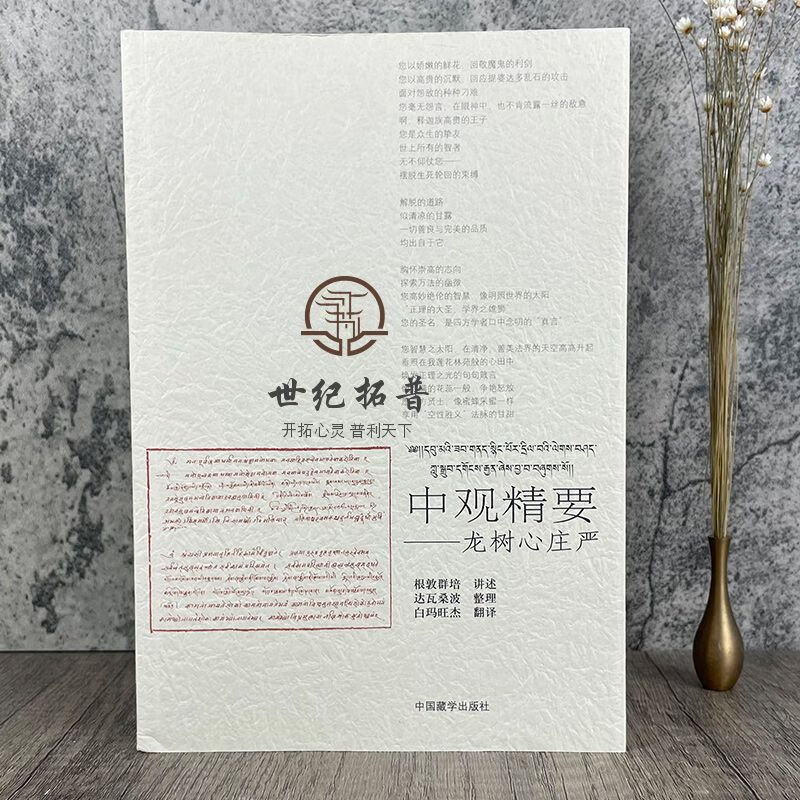 正版 中观精要 龙树心庄严(汉藏双语)根敦群培/讲述 达瓦桑波整理
