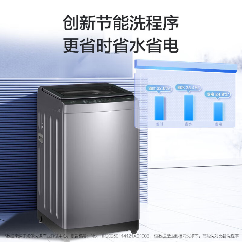 海尔洗衣机全自动波轮10/11/13kg大容量直驱变频静音高品质家用一级能效家电国家补贴以旧换新送货上门 【海尔直驱】 波轮 12kg 钢化玻璃上盖+防缠绕+节能