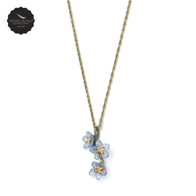 michael michaud勿忘我三花项链奢饰潮牌时尚小众气质新年限定送女友