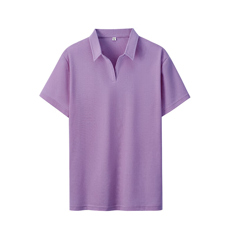 服套装女定制logo图清洁工浴客房服务员物业家政透气短袖 紫色上衣 m