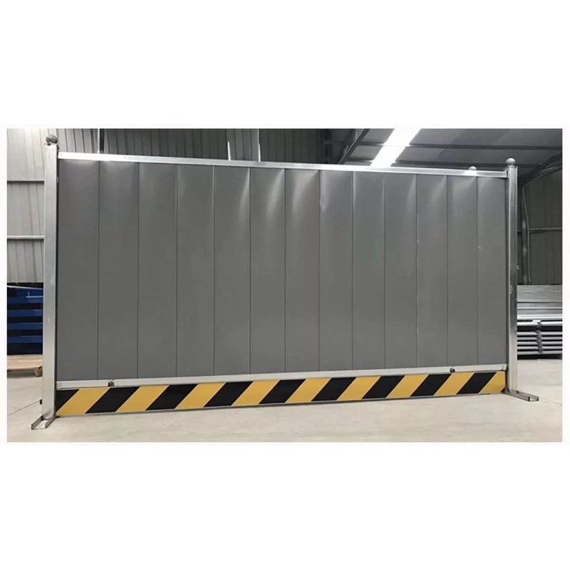 小草彩钢围挡工地施工挡板pvc围挡临时建筑工程泡沫夹心铁皮围栏 灰色