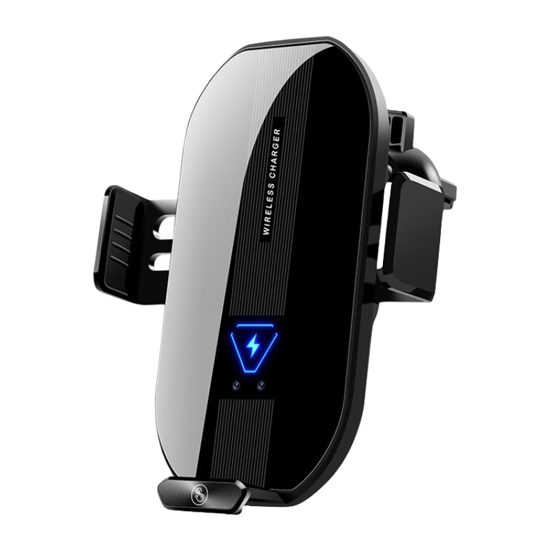 铧莱速（HLS）车载支架 汽车手机无线充电支架 车载出风口磁吸充导航支撑手机夹 车载无线充电支架A75【黑色】1套