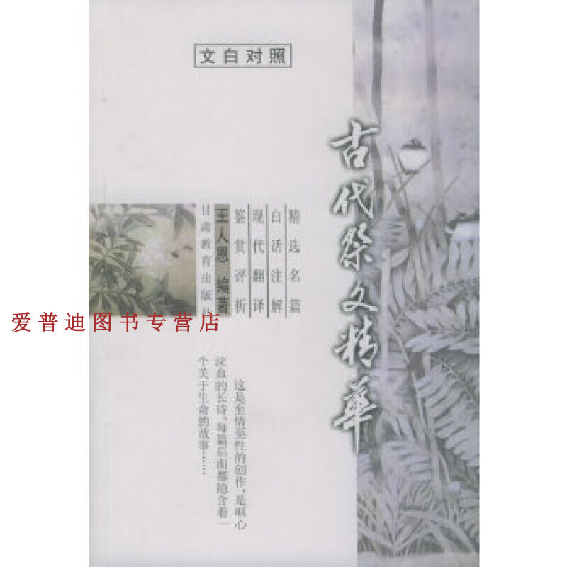 古代祭文精华 文白对照 王人恩 【正版好书,下单速发】