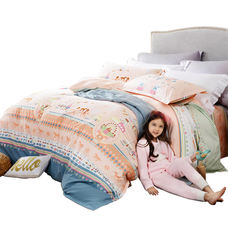 ������ͯӡ�ڰ�����Ů��A��ȫ��ĥë�ļ����ﶬ����˫��1.5�״�200*230