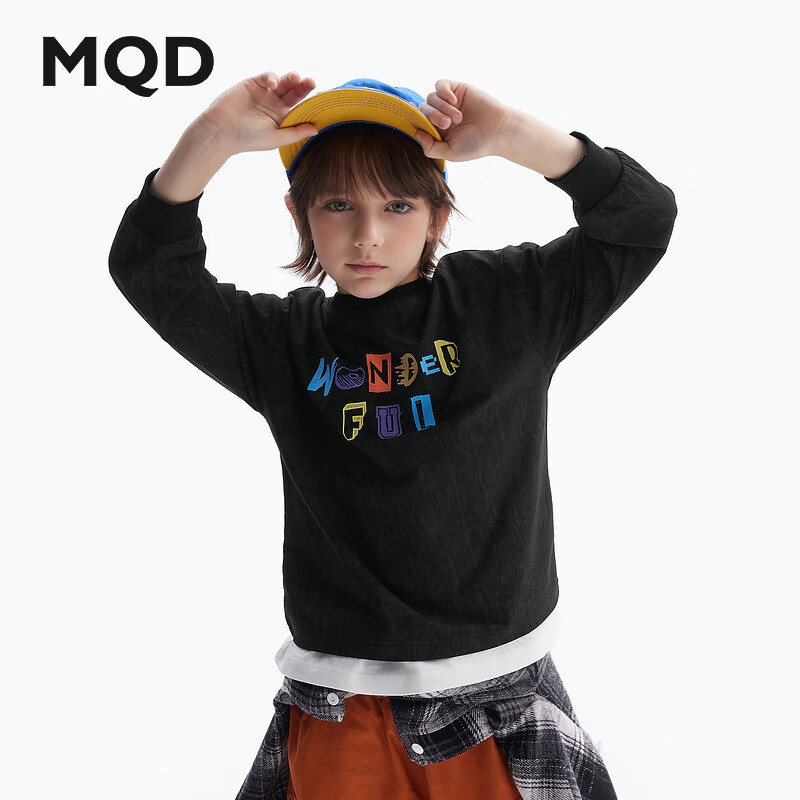 ����٣�MQD��ͯװ��ͯ����t��24�＾Բ����ĸӡ����ͯ������д�ͯ���� ��ɫ 130 37.8Ԫ