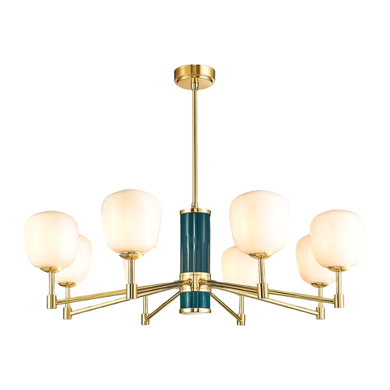 帝拿（DINAH） 【批發(fā)價(jià)】輕奢吊燈客廳燈美式臥室燈具簡(jiǎn)約餐廳燈全銅書房燈 8頭（φ78*H41cm）