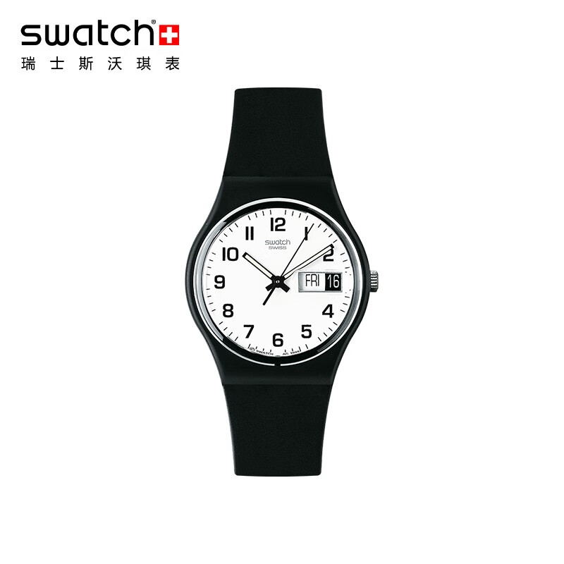 斯沃琪（Swatch）瑞士手表 原创系列 ONCE AGAIN 学生运动男女石英情侣表GB743