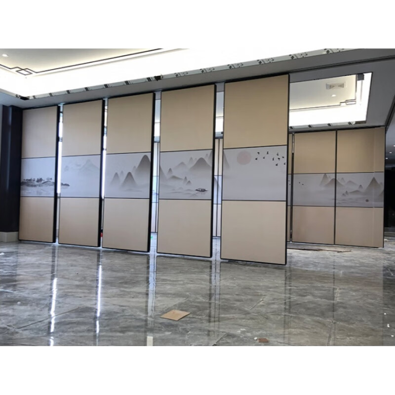 酒店活动隔断饭店包厢会议室移动屏风折叠推拉吊轨道隔音隔断墙板
