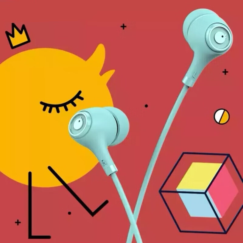 小米(mi)有线耳机同款m02高品质重低音安卓通用爆入耳式耳机线 蓝色