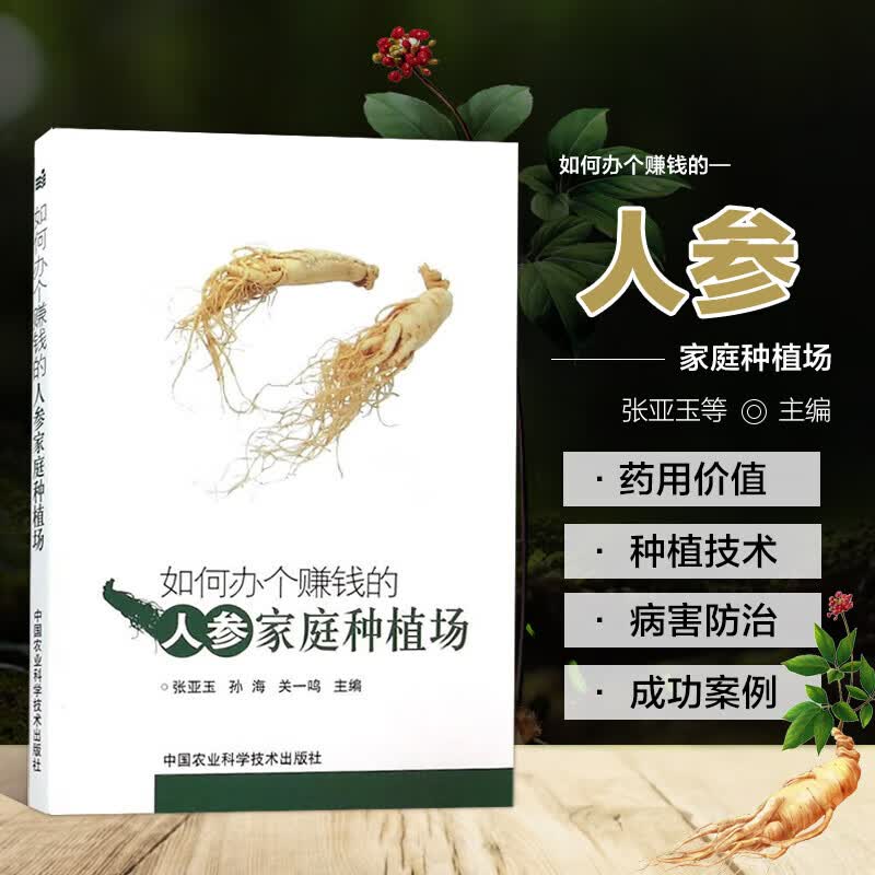 人参采收加工技术 人参栽培零基础入门学 人参科研种植户中药材人工
