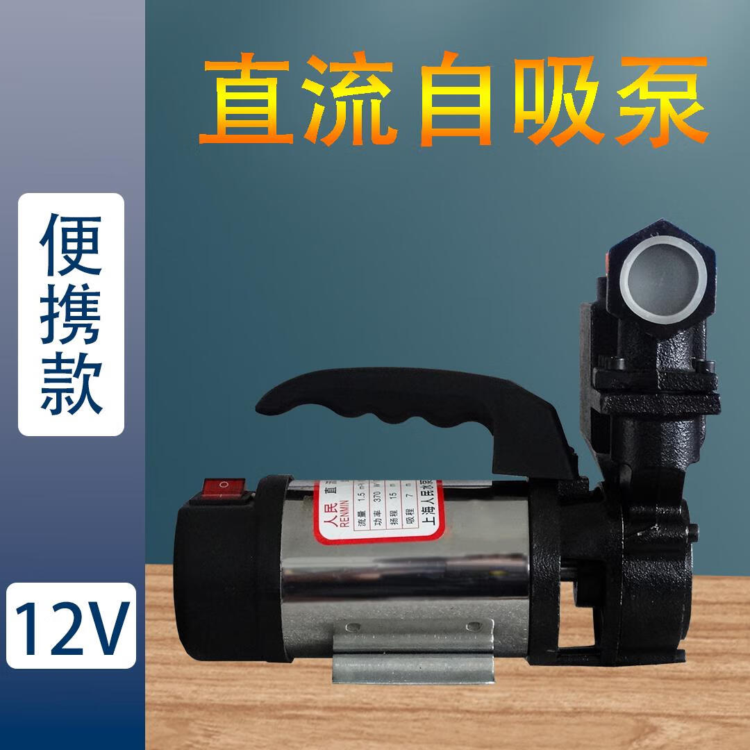 上海人民直流水泵农用自吸泵抽水机12v24v48v60v电动车电瓶船用 12v