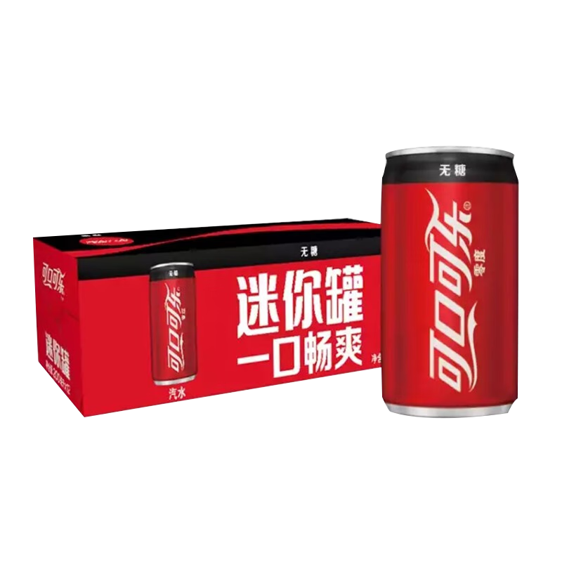 微信专享：可口可乐（Coca-Cola） 可口可乐   零度无糖可乐 200ml*12罐