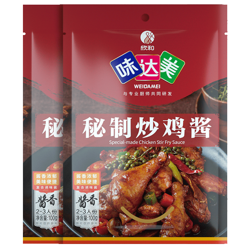 Shinho 欣和 炒鸡酱 味达美秘制炒鸡酱 100g*2袋 黄焖鸡调味料