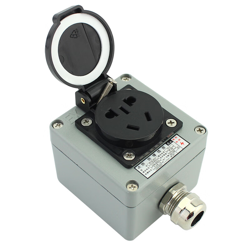 防爆插座接线板220v工业墙壁插排瑞亦达380五孔插板插头 单联5孔防爆