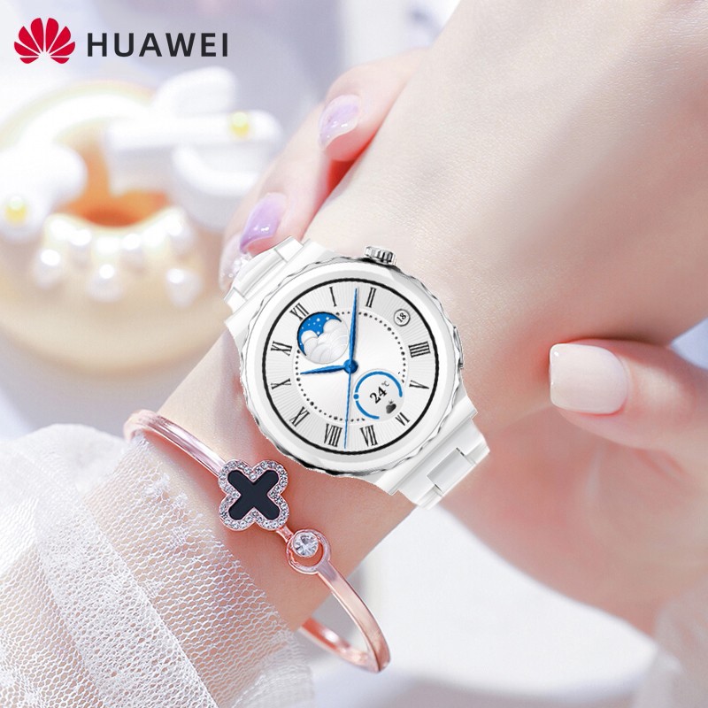 gt3 pro女款陶瓷版运动智能电话手表女士微信腕表心电图血氧监520生日