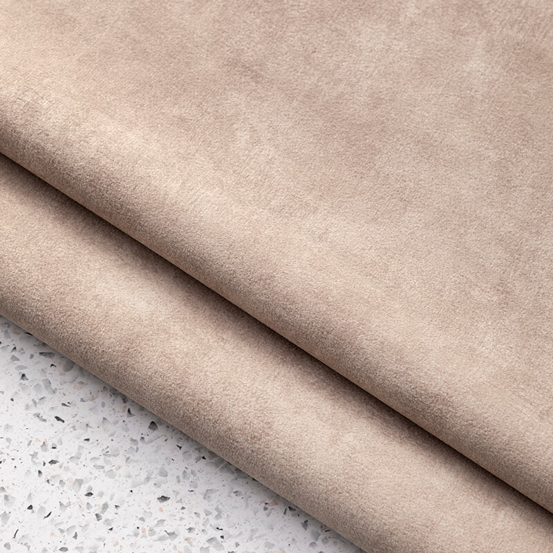 米向科技绒布料加厚纯色沙发布茶轻奢纯色印花绒面沙发布料软包硬包抱枕沙发套面料 2号卡其色
