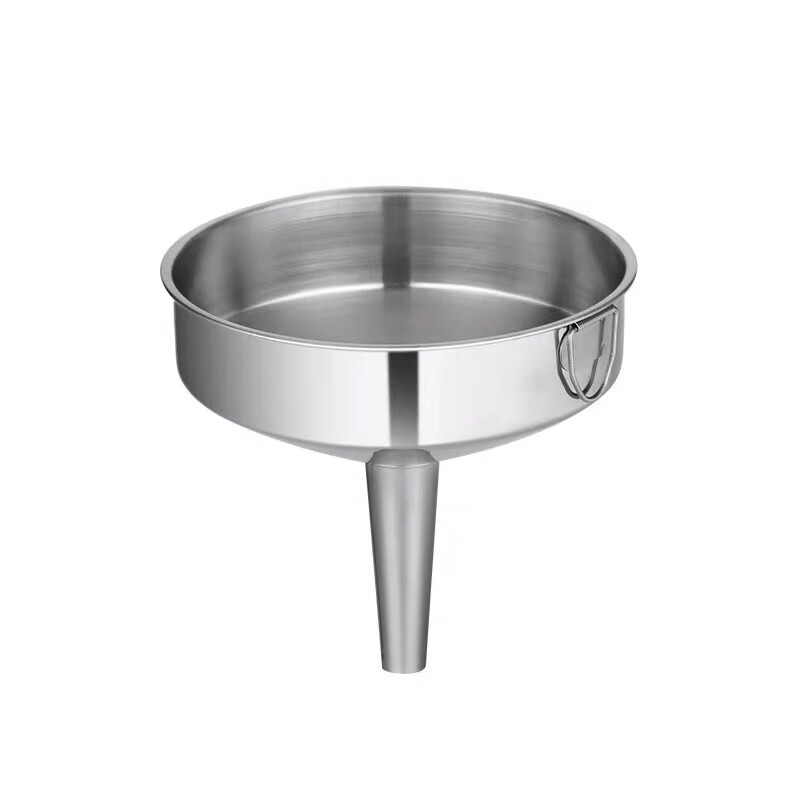 不锈钢加厚漏斗带过滤网油漏酒漏厨房倒油器家用大口大号小号漏斗 8cm