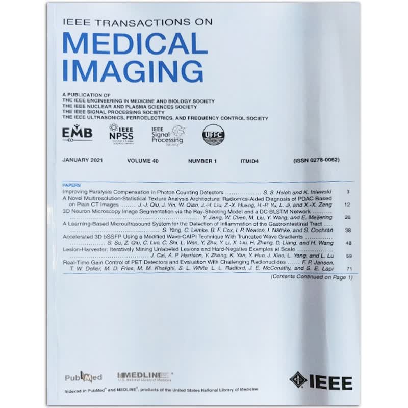 【单期可选】IEEE Transactions on Medical Imaging IEEE医学成 2021年1月刊