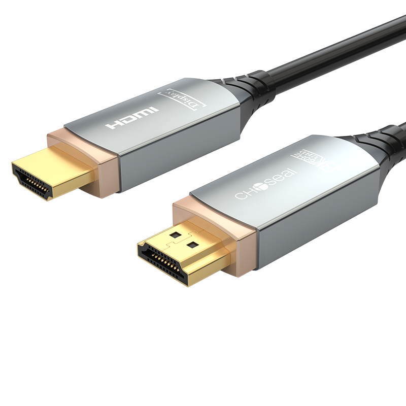 秋叶原(CHOSEAL)光纤HDMI线2.1版铠装视频高清线50米推荐