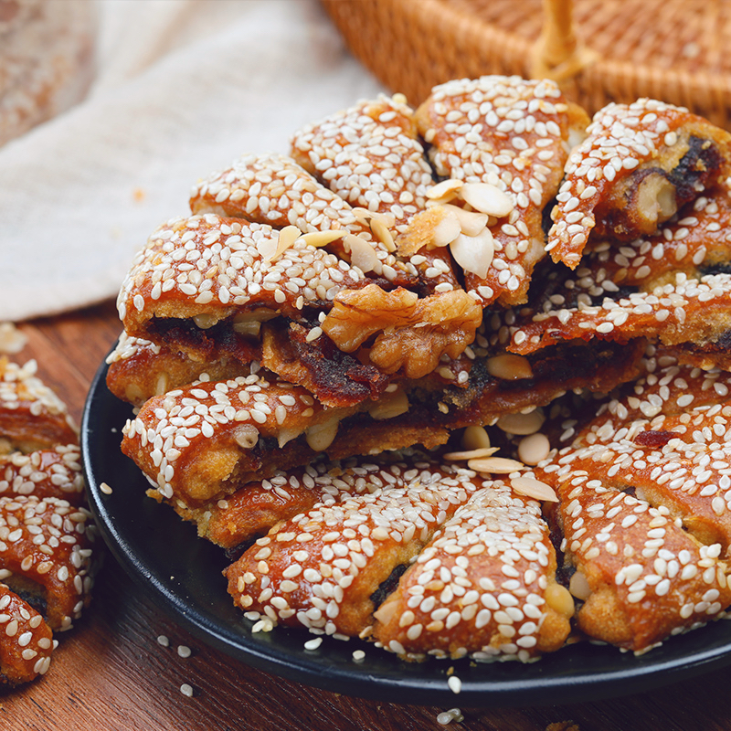 正宗马蹄酥江阴特产核桃松子饼新鲜手工传统糕点早餐5大片650.