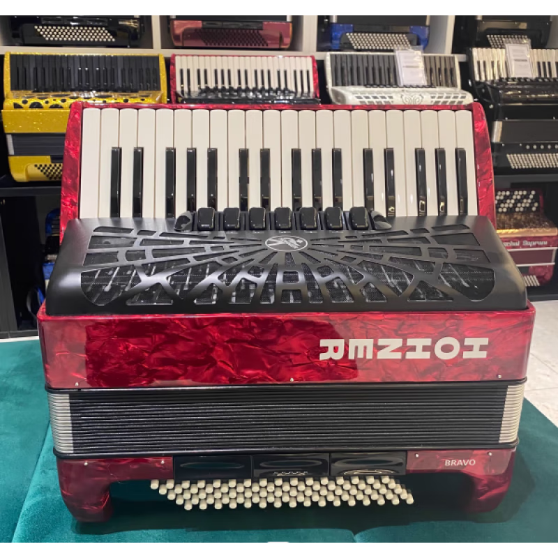 hohner霍纳手风琴bravo系列96贝斯三排簧演奏手风琴键盘 96贝司 酒