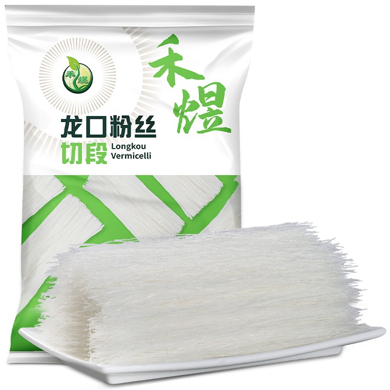 禾煜 切段龙口粉丝500g 不熏不掺不染 粉丝 粉条 火锅水晶粉 方便素食