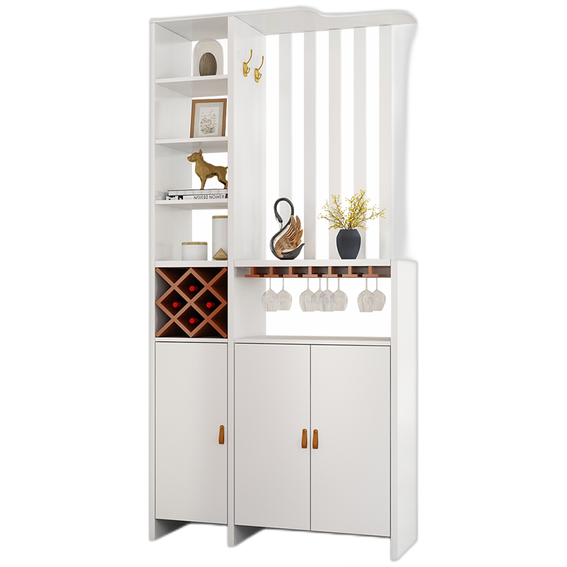 凯帝格 玄关柜进门隔断鞋柜现代简约门厅间厅柜客厅装饰餐厅屏风置物架 (1.0长*0.35宽*2.05高)m 白色