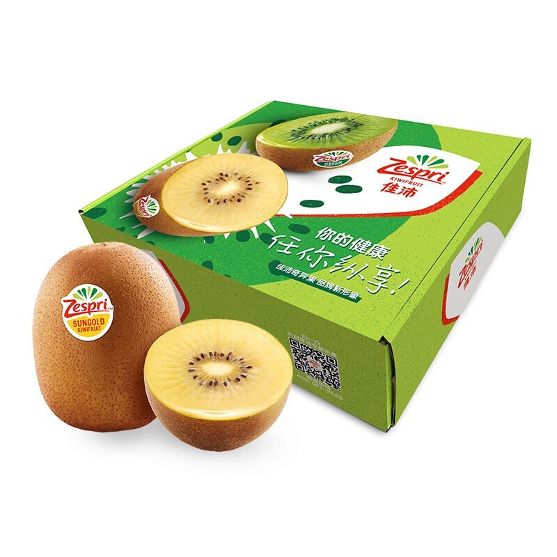 Zespri佳沛 新西兰阳光金奇异果 6个装 特大果 单果重约124-145g 猕猴桃 生鲜水果礼盒