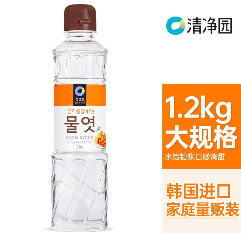 清净园 韩国进口 玉米转化糖浆1.2kg  0脂肪 水饴糖稀 韩式泡菜烘焙原料