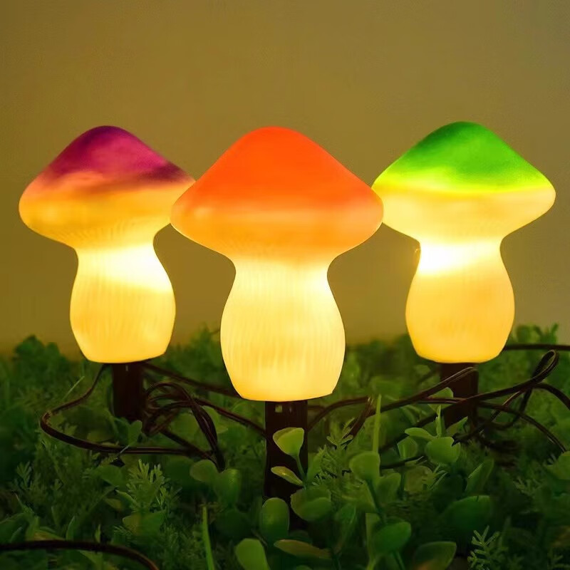 弋三 小院装饰氛围草坪灯户外太阳能蘑菇灯 彩蘑菇