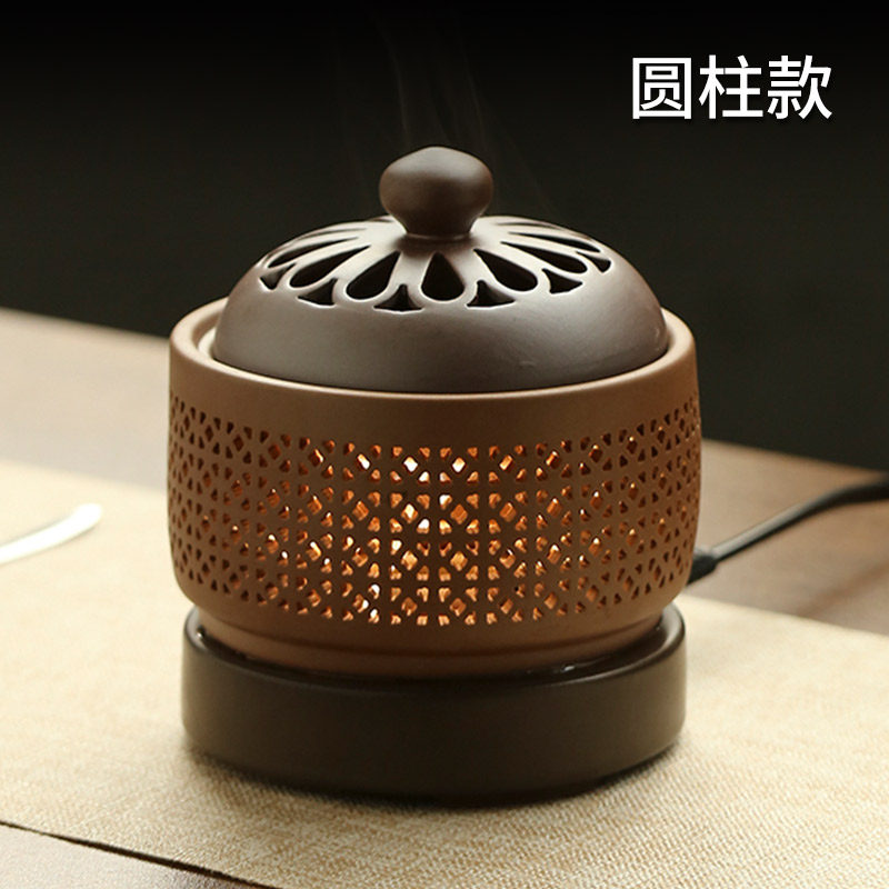 墨凡陶瓷电子香熏炉香炉家用室内定时调温创意充电檀香沉香电香炉