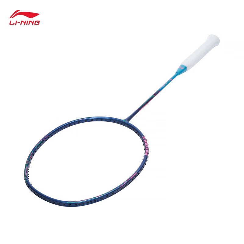 李宁(LI-NING)羽毛球拍雷霆80light 谌龙同款全碳纤维专业进攻控制大赛球拍单拍 雷霆50(4Ug5)-蓝绿