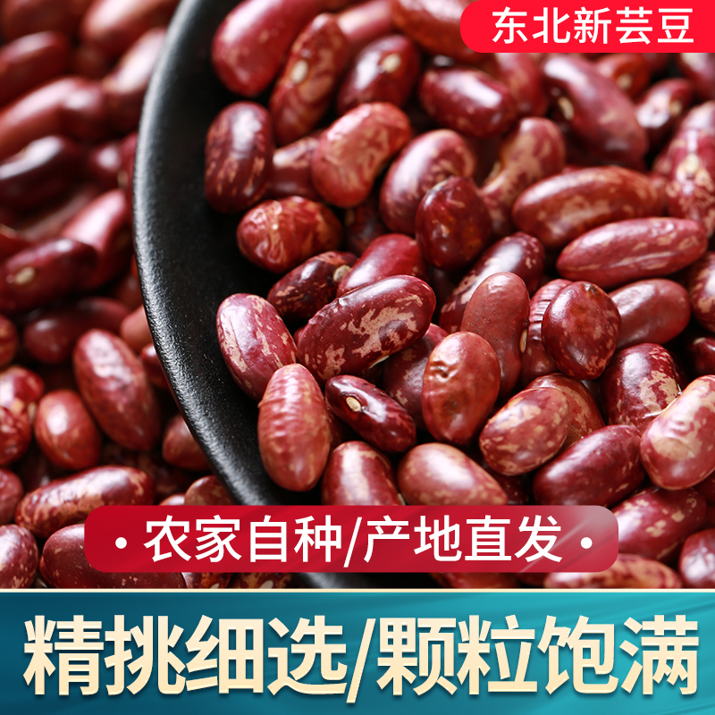 疆畎东北紫花芸豆1斤/3斤/5斤装大颗粒饭豆黑龙江农家自产杂粮批发