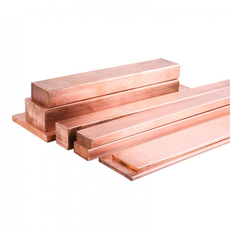 千惠侬t2紫铜排扁条纯铜条紫铜块紫铜棒导电接地铜排母线排镀锡 紫铜