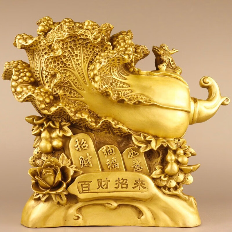 铜人艺巷铜人艺巷全铜黄铜如意金蟾百财纳福摆件家居玄关店铺装饰工艺