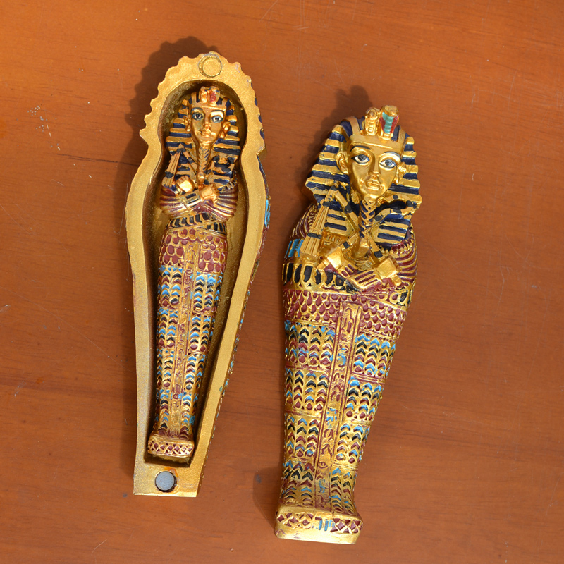 古埃及金字塔创意古文明木乃伊法老棺材树脂黄金面具 3号款木乃伊