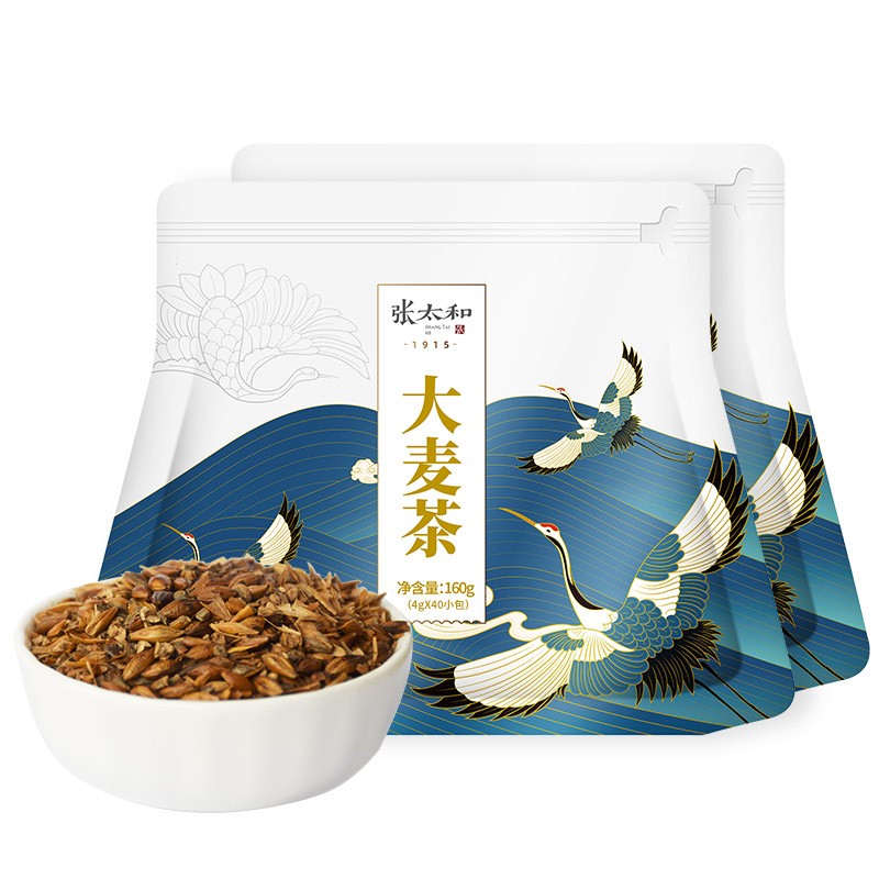 张太和大麦茶160g/袋（4g*40包） 炒麦芽原味烘焙型养生茶花草花茶叶 160g/袋 160g/袋（4g*40包）*2