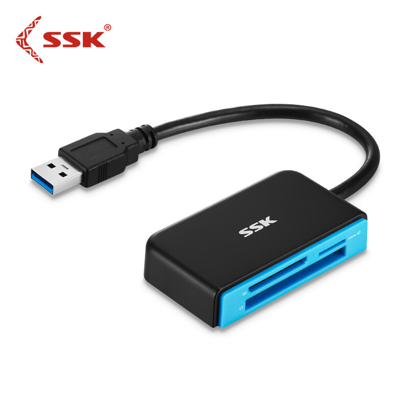 飚王（SSK） SCRM330多功能合一读卡器 USB3.0高速读写 支持TF/SD/CF USB3.0 CF/SD/TF多合一