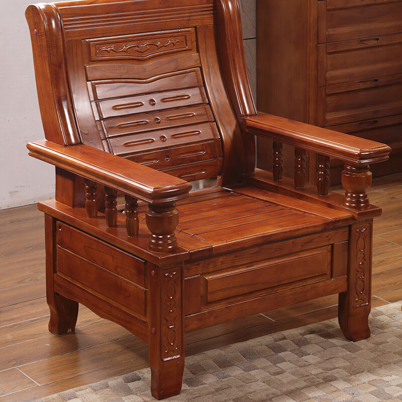 缦宛木木头沙发客厅实木沙发红椿木头单三人两坐座椅客厅简约现代长