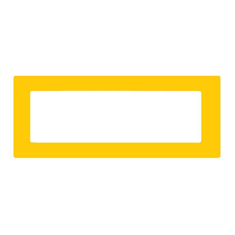 耐磨透明pvc库位定位地贴划分类区域标记框贴纸l型定 标准-黄 25x10cm