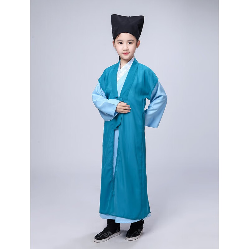 席佰宋朝服装男童 儿童古装汉服书童国学服书生学生古诗朗诵三字经演