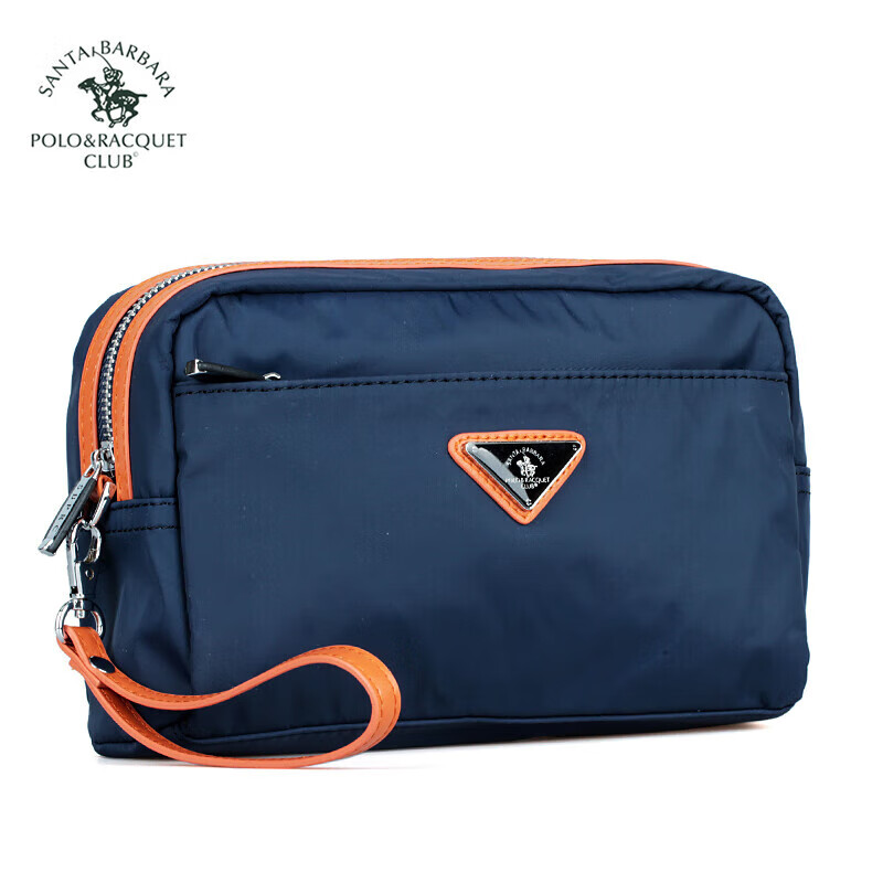 圣大保罗(polo&racquetclub)手包男休闲手拿包拉链长版手机包牛津帆布