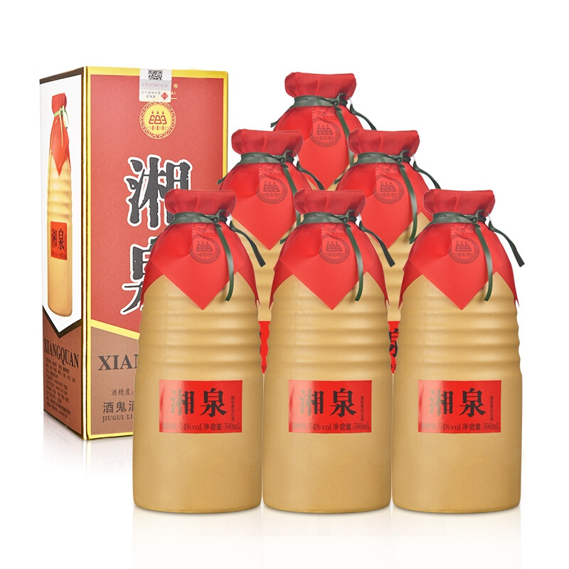 酒鬼 湘泉盒优54度500ml*6瓶 整箱装