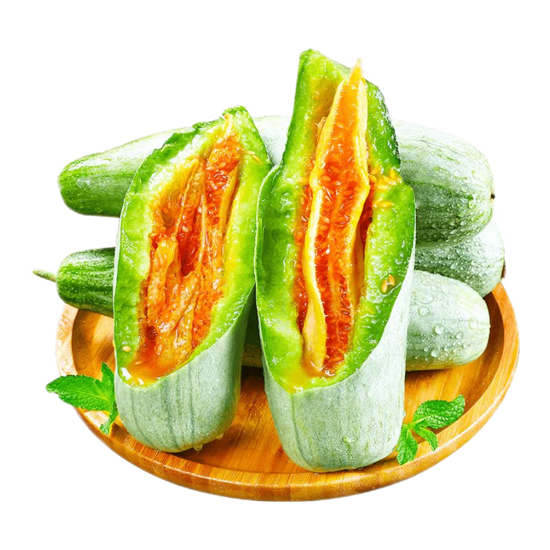 京觅山东头茬羊角蜜甜瓜 生鲜水果  净重3斤单果约250g 源头直发	